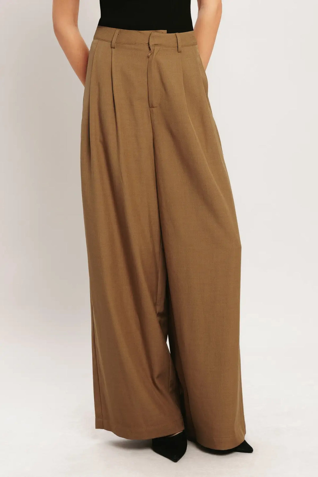 UMBER FLOW WOVEN WIDE LEG PANTS - PANTS