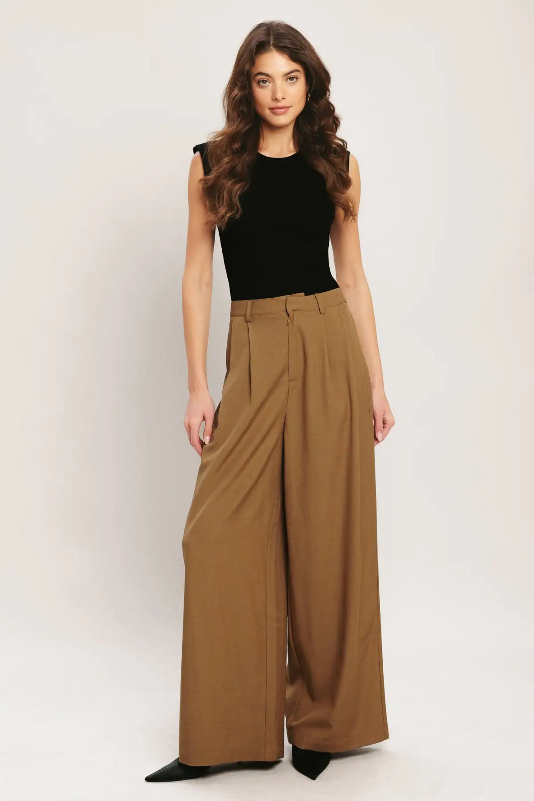 UMBER FLOW WOVEN WIDE LEG PANTS - PANTS