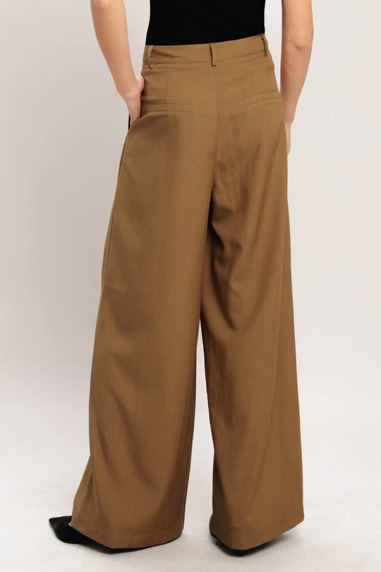 UMBER FLOW WOVEN WIDE LEG PANTS - PANTS