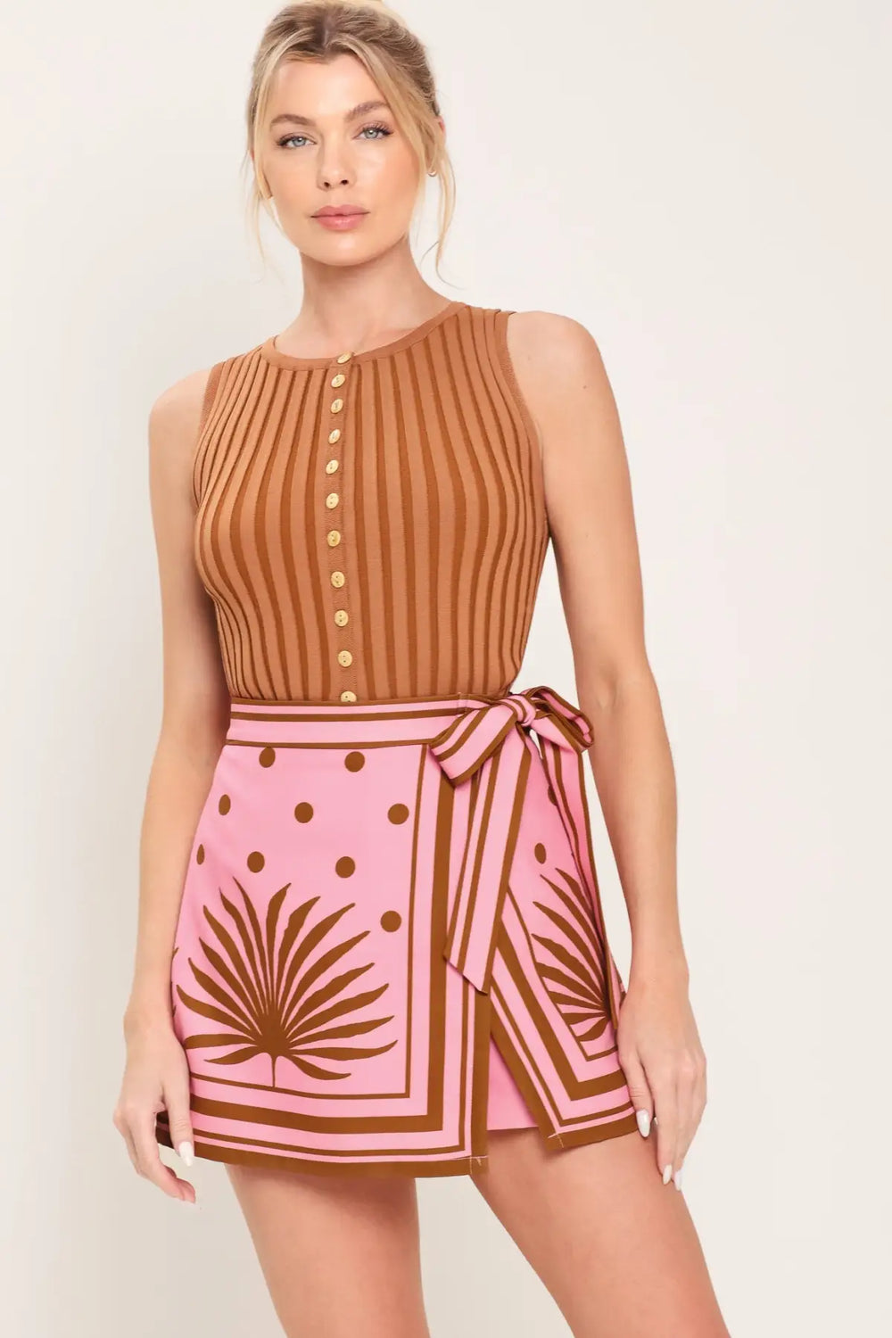 VINTAGE RESORT WOVEN SKORT - MAUVE / S - SKORTS