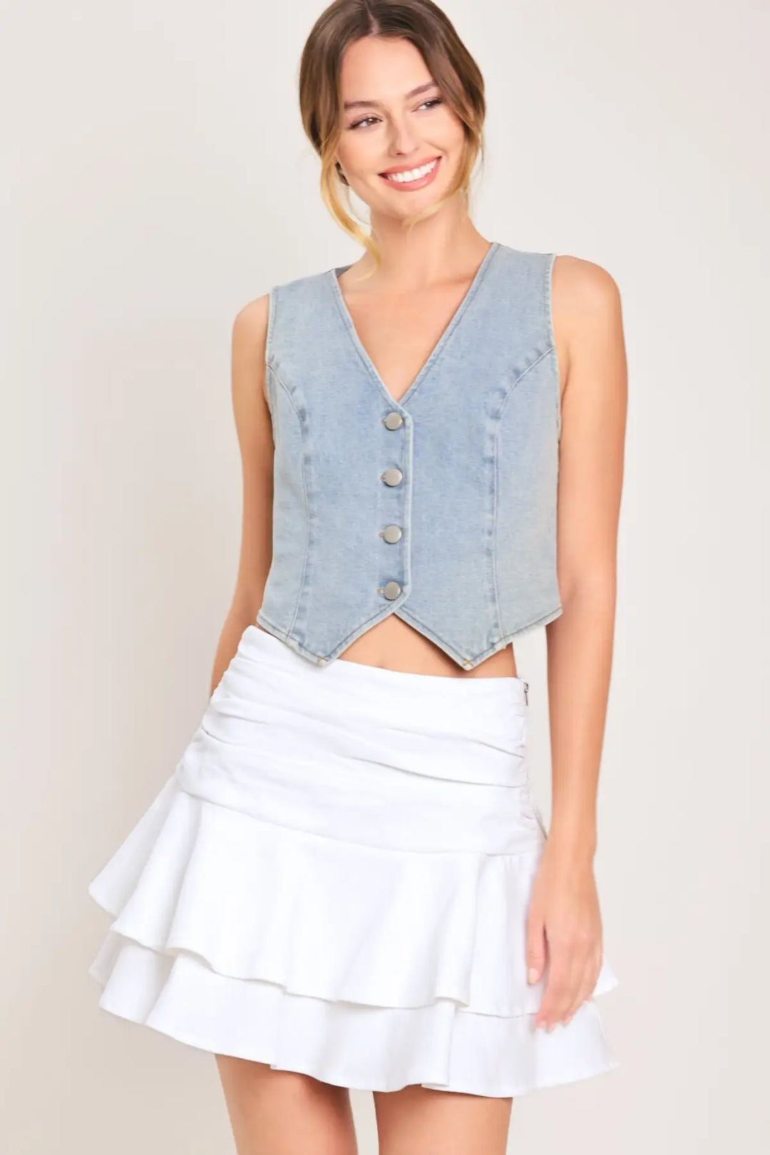 CLOUD FRILL WOVEN SKORT - SHORTS