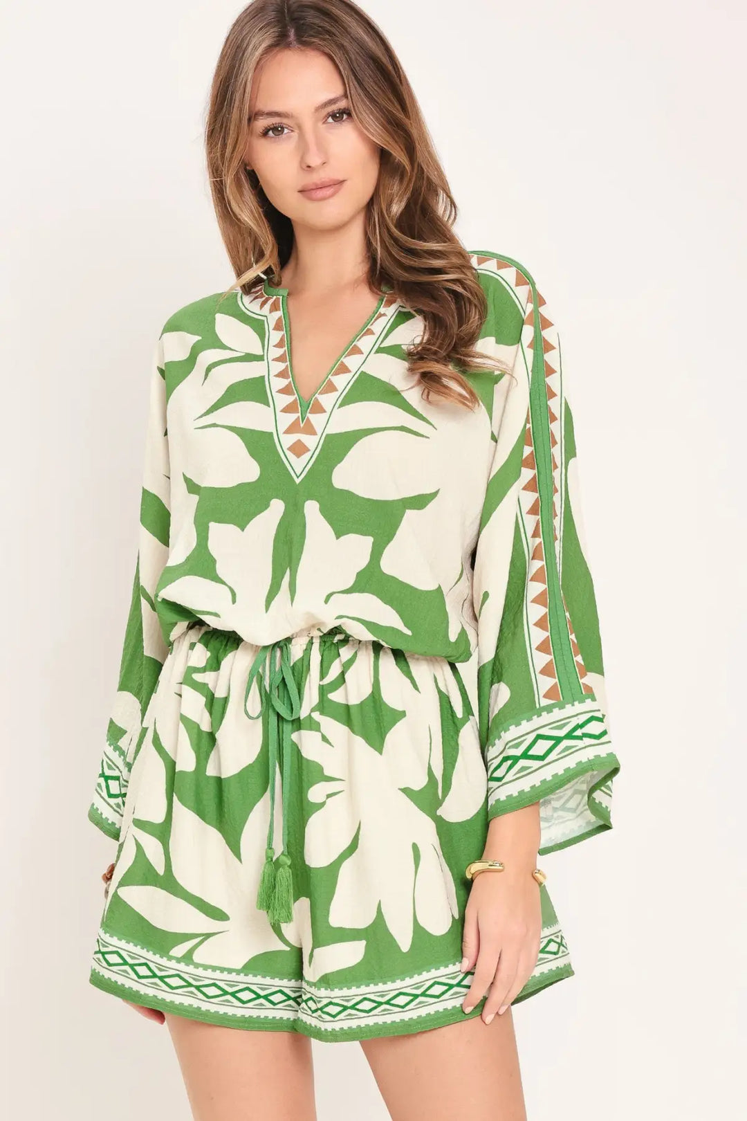 VACATION MODE WOVEN ROMPER - ROMPER