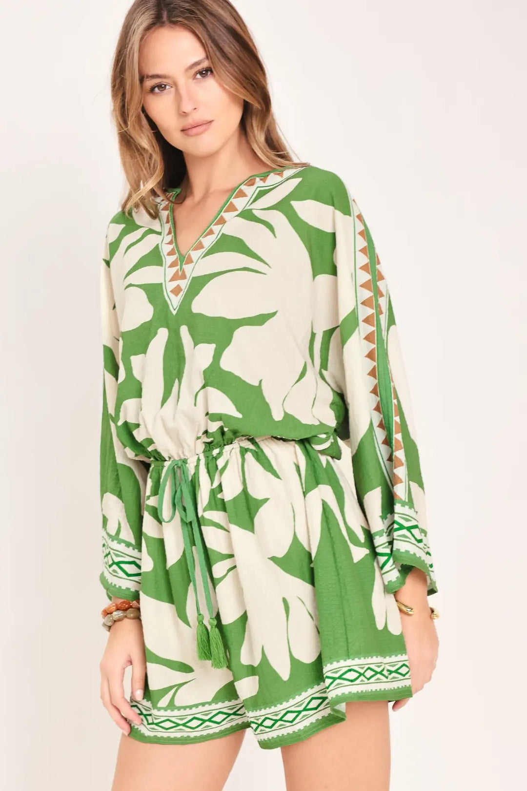 VACATION MODE WOVEN ROMPER - ROMPER