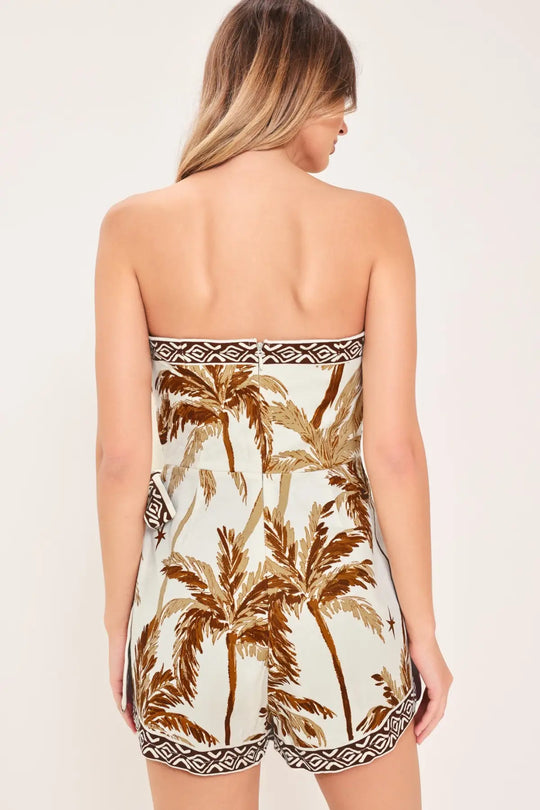 CABANA DREAM WOVEN SKORT ROMPER - ROMPER