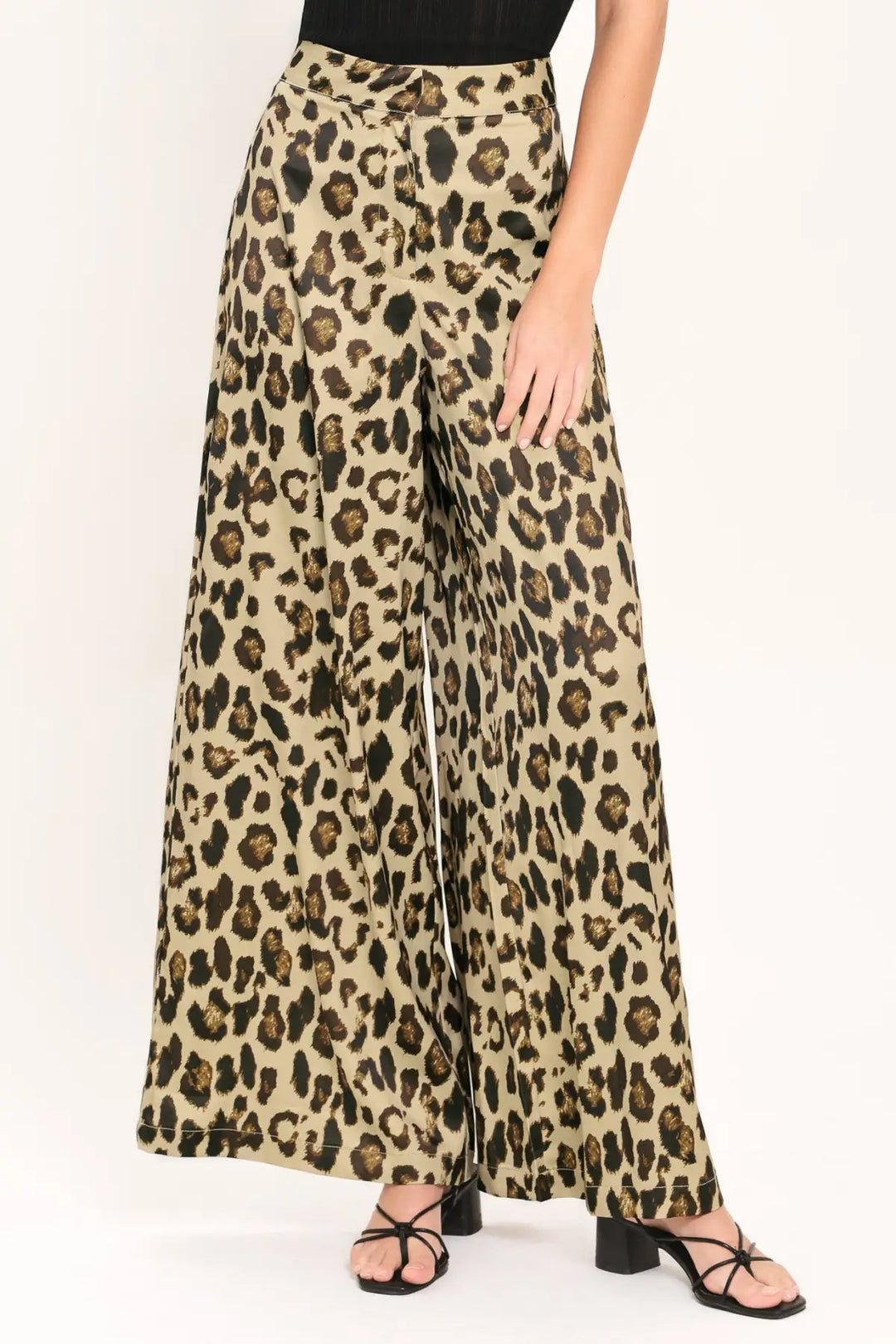 JUNGLE GLAM WOVEN WIDE LEG PANTS - PANTS