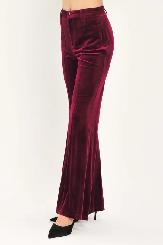 BORDEAUX EDGE BURGUNDY TAILORED PANTS