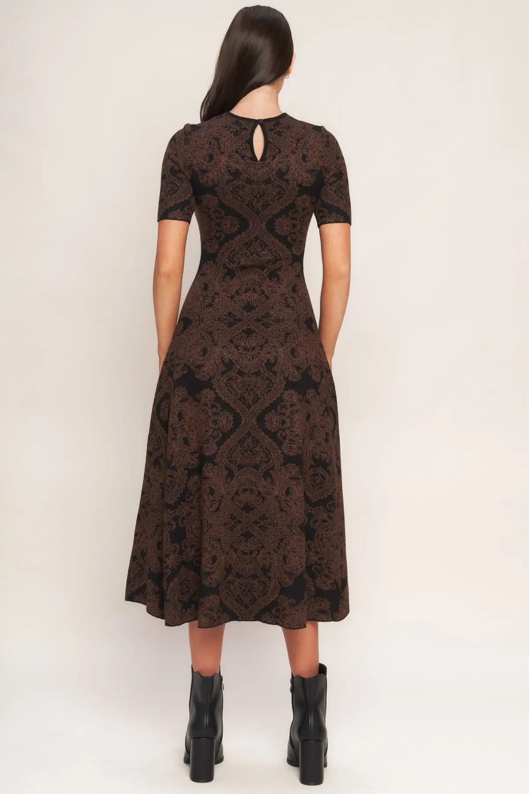 GOTHIC MUSE JACQUARD SWEATER MIDI DRESS - SWEATERS