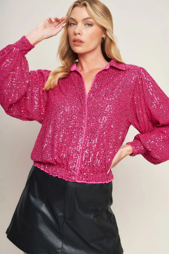 FREEDOM CALLS SEQUIN TOP - TOPS