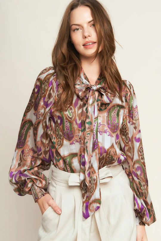 TRY AND TRY AGAIN WOVEN TOP - TOPS