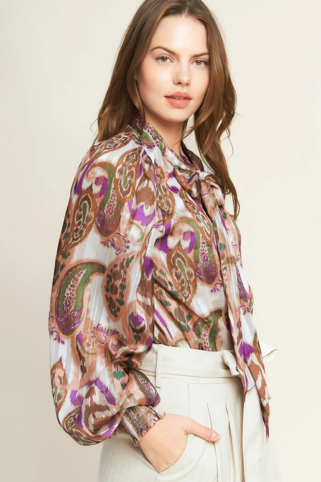 TRY AND TRY AGAIN WOVEN TOP - TOPS