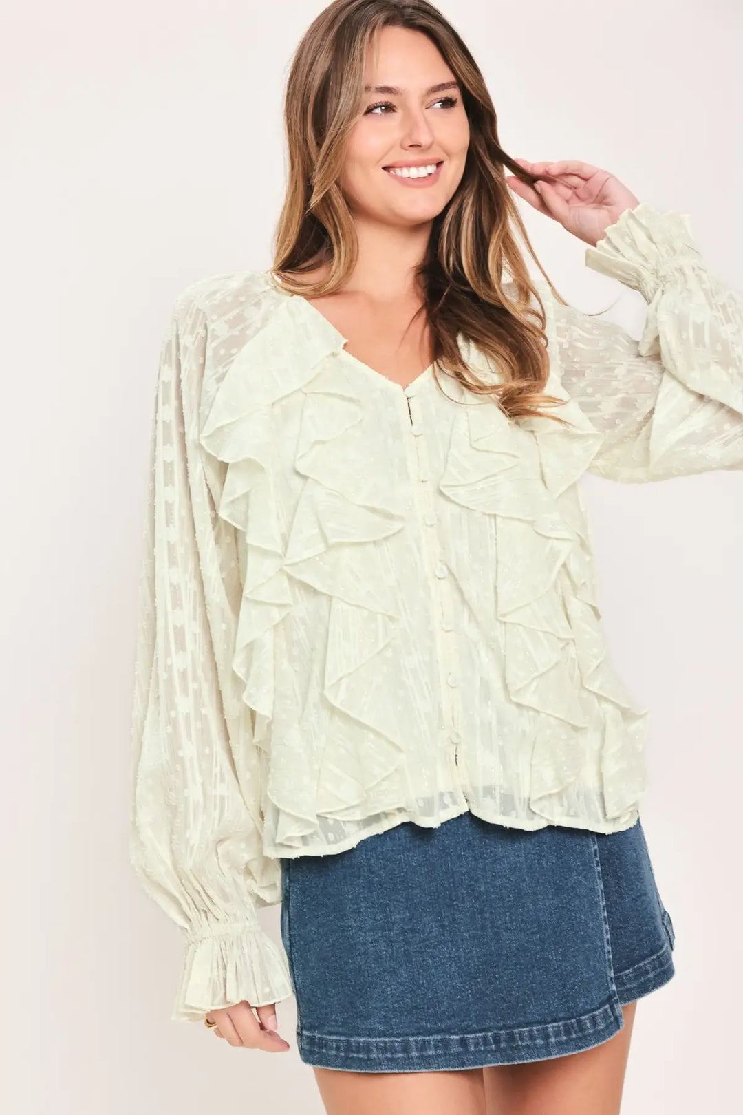 MILK &amp; MOONLIGHT WOVEN TOP