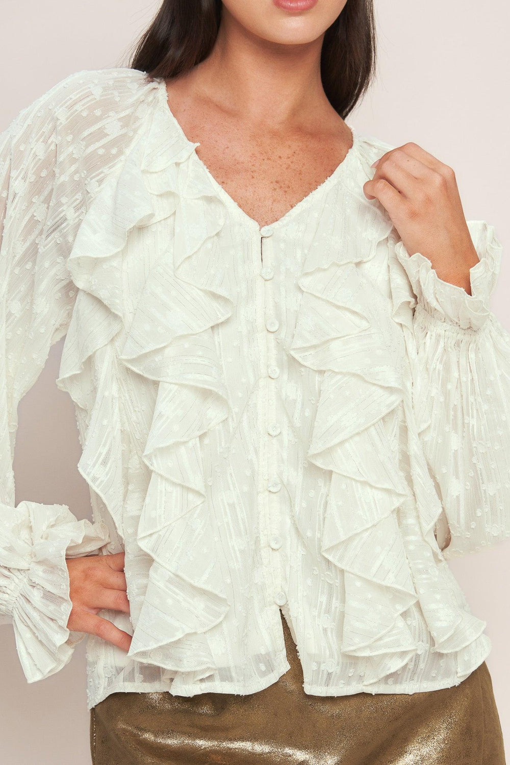 MILK & MOONLIGHT WOVEN TOP - MELISSA JEAN