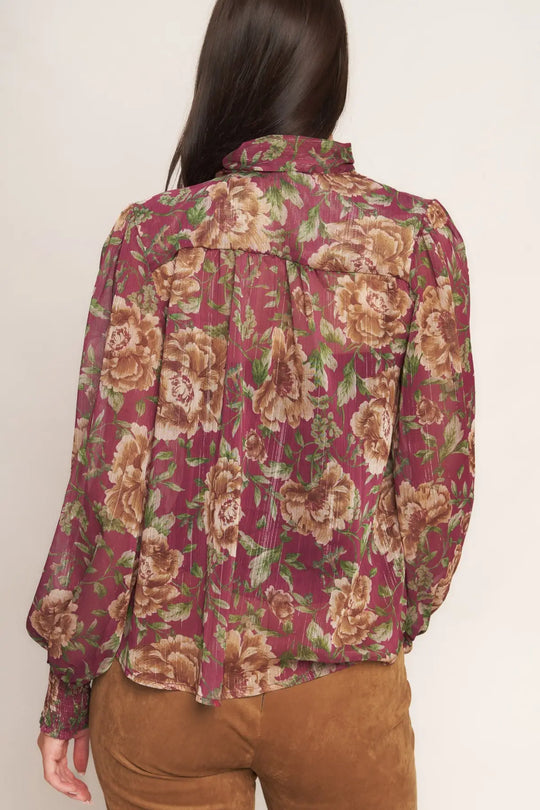 WHISPERING GARDEN WOVEN TOP - TOPS