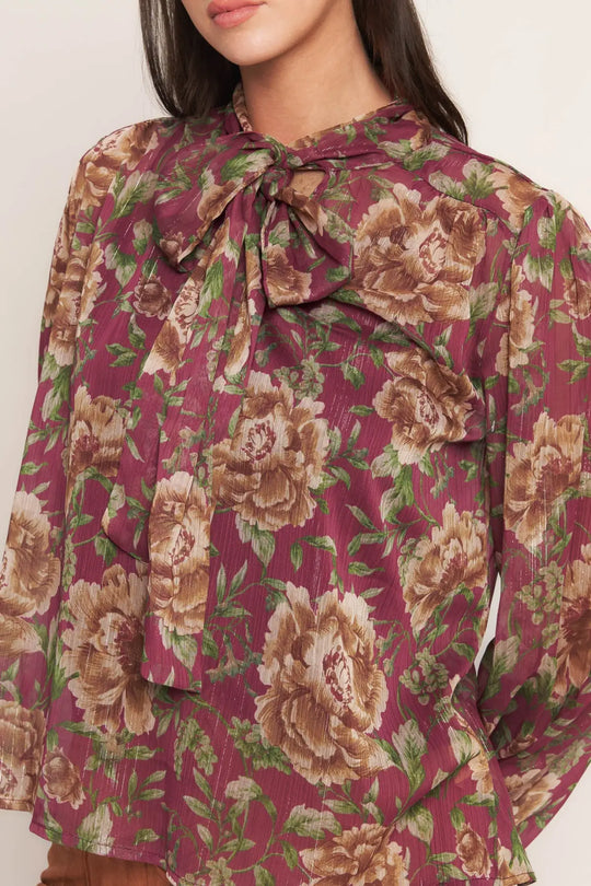 WHISPERING GARDEN WOVEN TOP - TOPS
