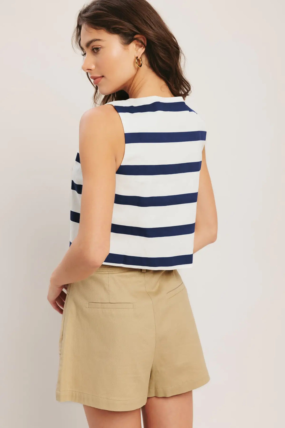 RIVIERA SAILOR WOVEN VEST - TOPS