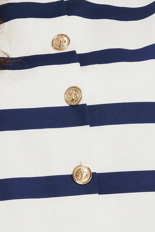 RIVIERA SAILOR WOVEN VEST - TOPS