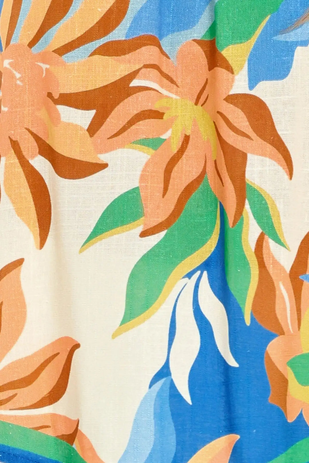 TROPIC FEVER WOVEN SCARF TOP - TOPS