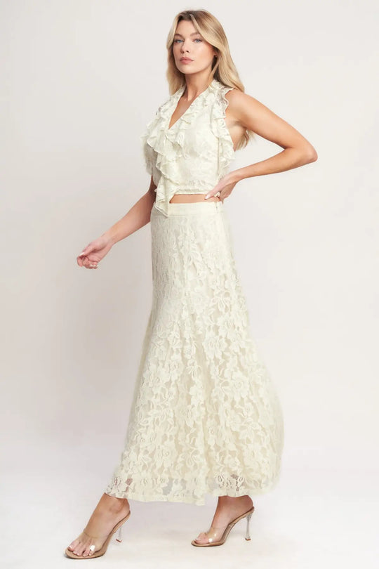 BALLET MUSE WOVEN LACE TOP - TOPS