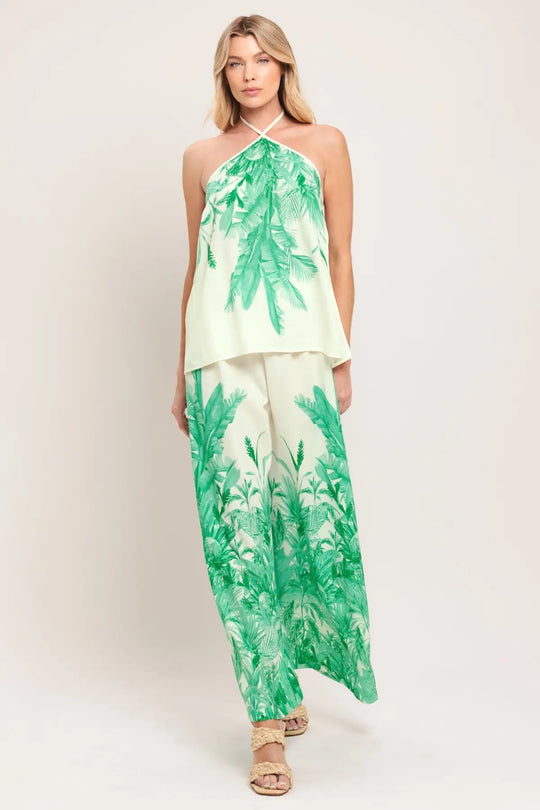 PALM SERENE WOVEN TOP - TOPS