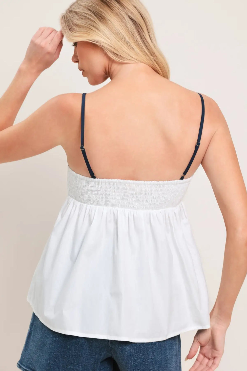 SWEET WHISPER WOVEN TOP - TOPS
