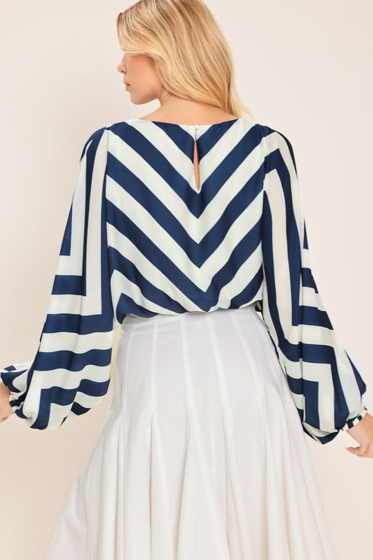 ST. TROPEZ STRIPE WOVEN TOP