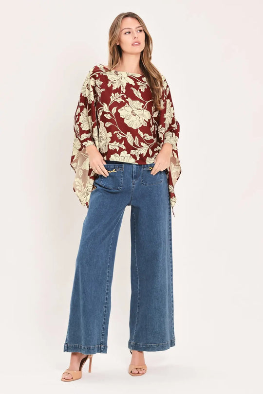 RUBY VINE INTERLUDE WOVEN TOP - TOPS
