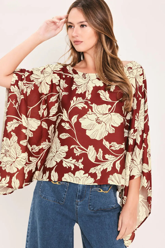 RUBY VINE INTERLUDE WOVEN TOP - TOPS