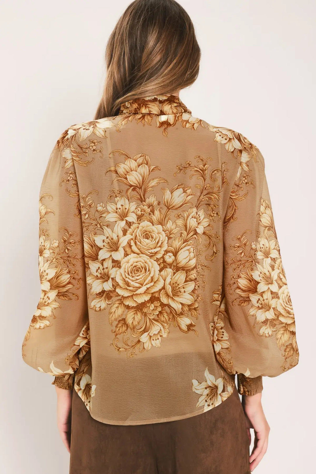MOONLIT GARDEN BOW TIE BLOUSE