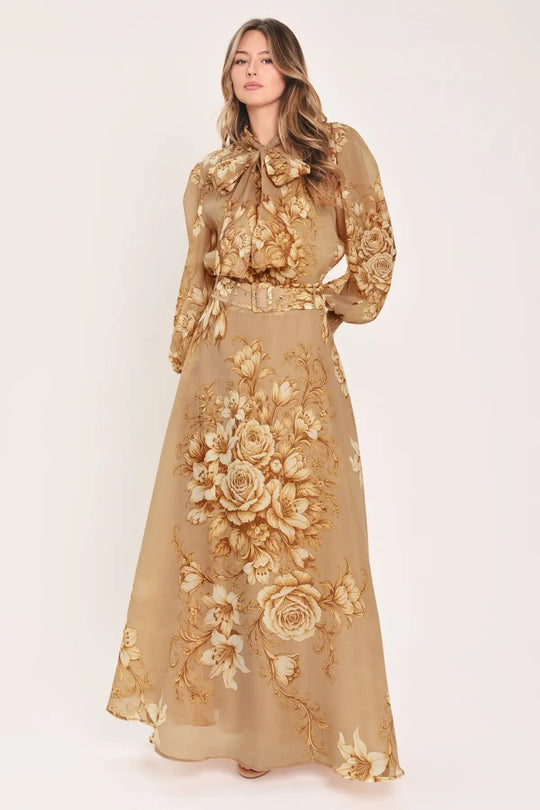 MOONLIT GARDEN BOW TIE BLOUSE