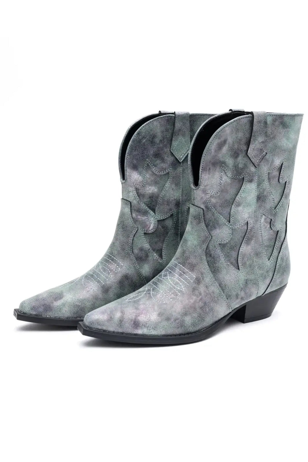 Jersey Metallic Boot in Blue - 110 Fashion Boots