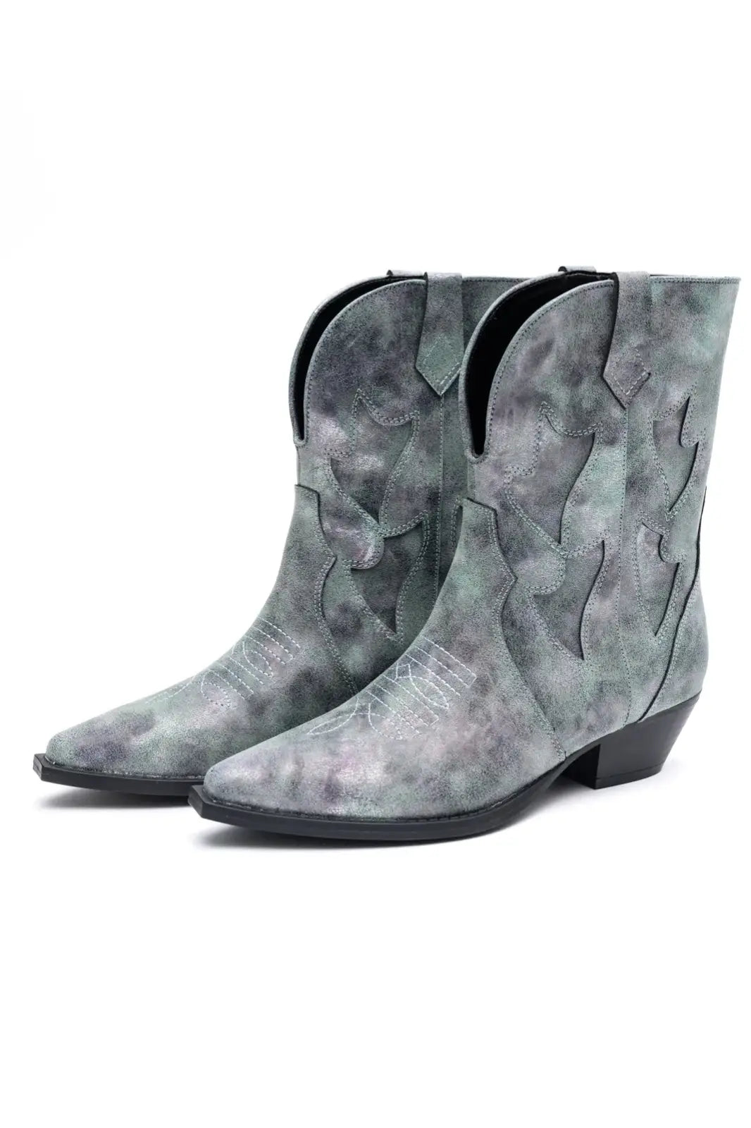Jersey Metallic Boot in Blue - 110 Fashion Boots