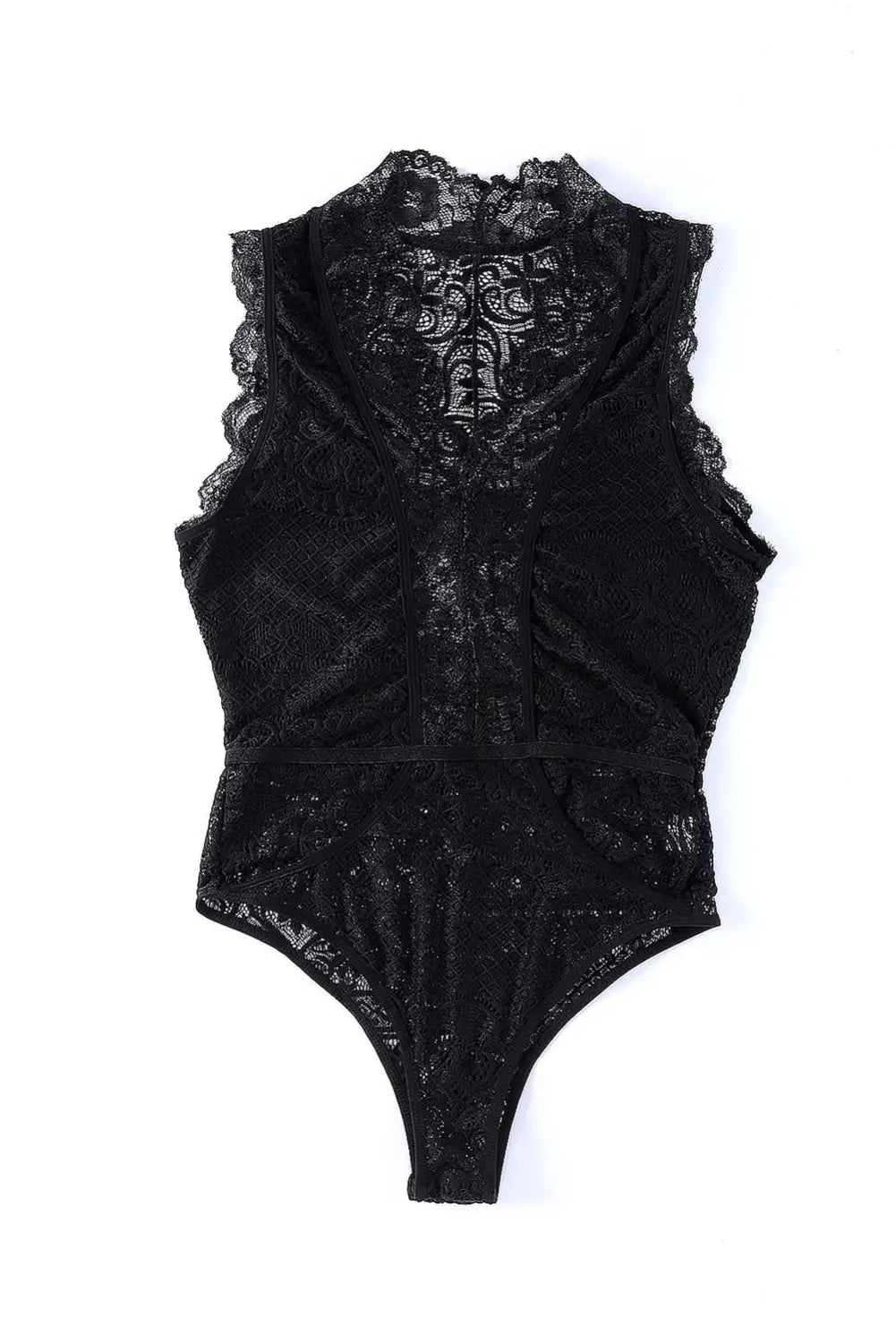 Manhattan Lace Black Bodysuit - Tops