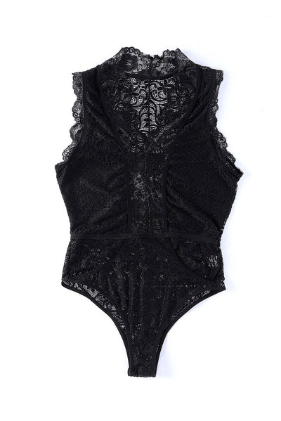 Manhattan Lace Black Bodysuit