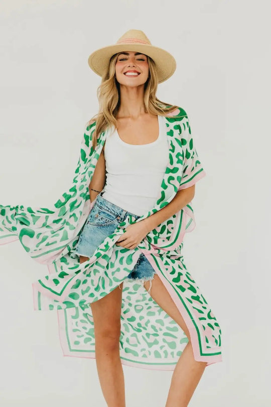 Lena Leopard Kimono - Kimono