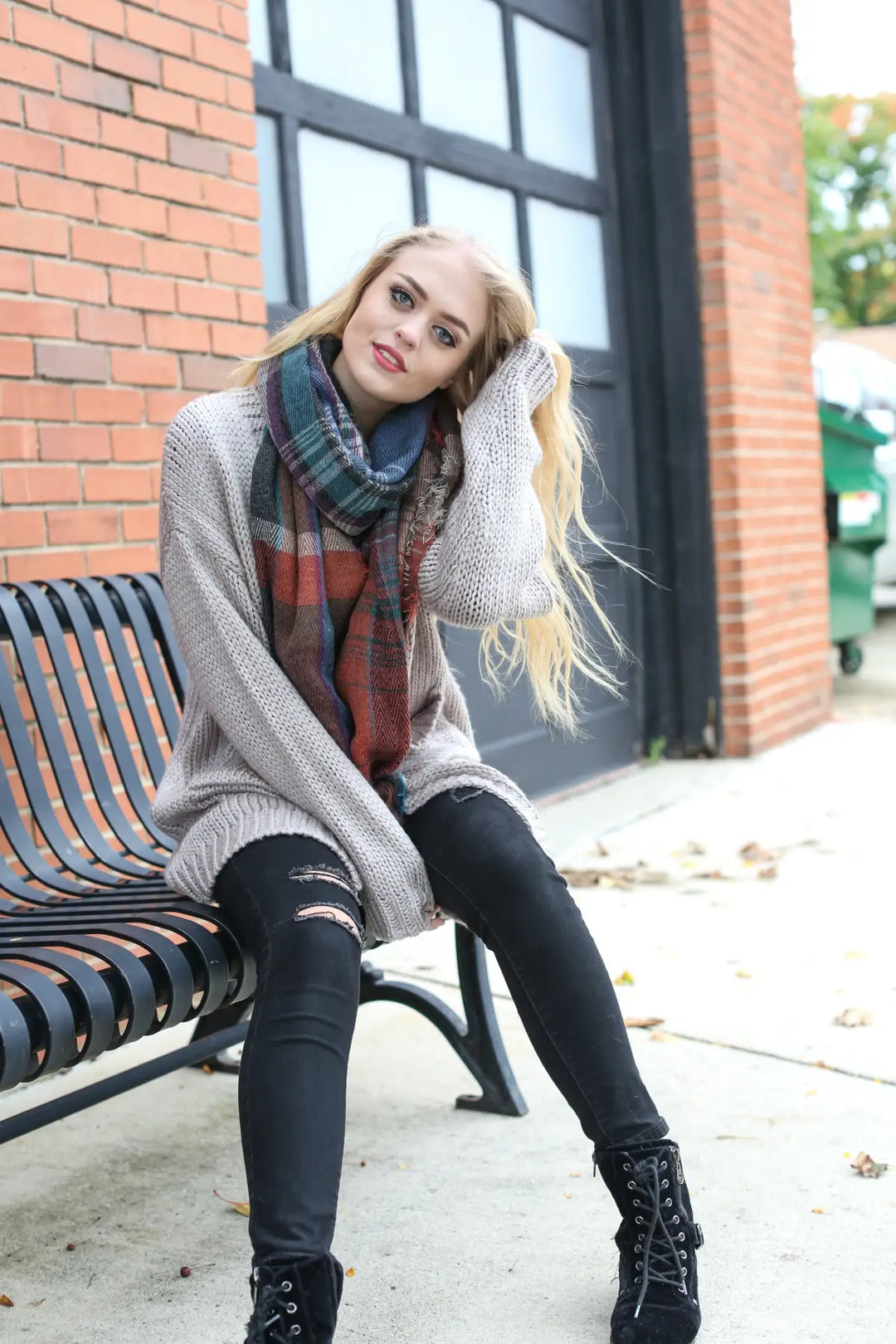 Rust Multi Color Scarf - Melissa Jean Boutique