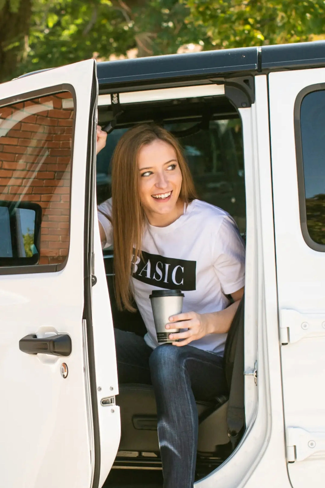 "Basic" White Tee - Melissa Jean Boutique