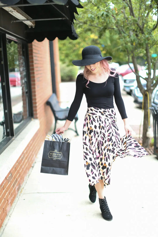 Amelia Animal Print Skirt - Melissa Jean Boutique