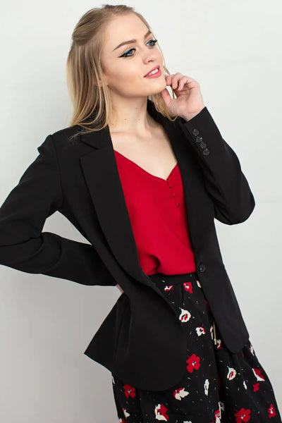 Prim and Proper Black Blazer - Melissa Jean Boutique