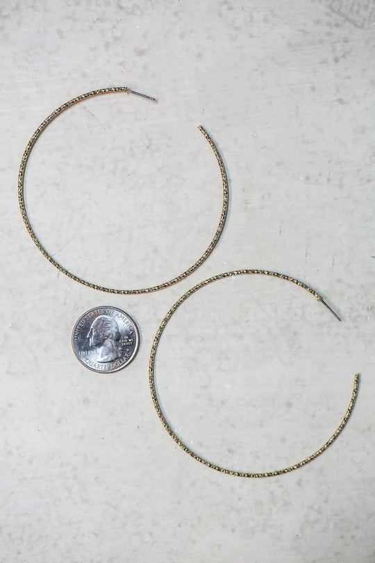 Large Gold Hoop Earrings - Melissa Jean Boutique