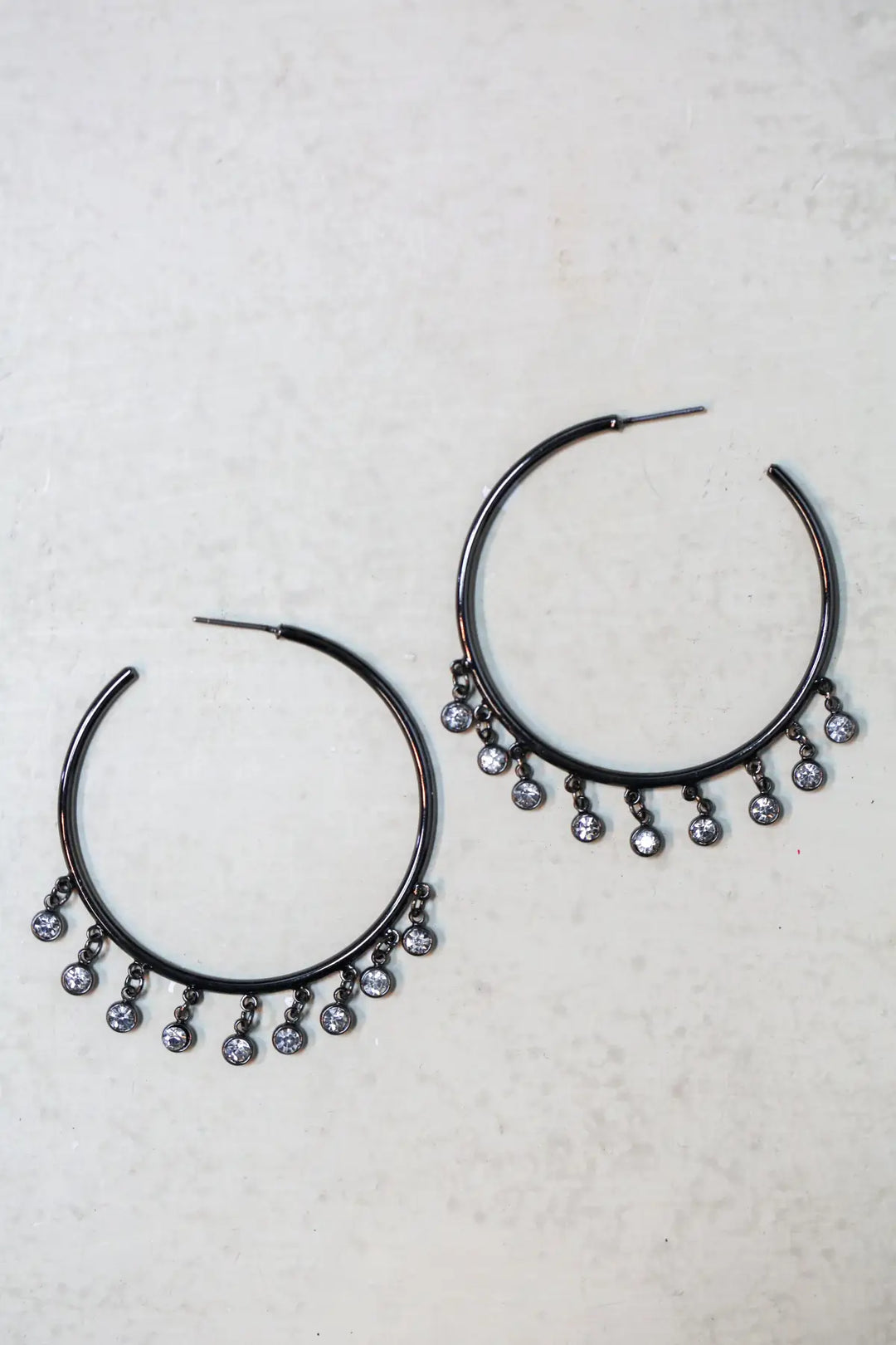 Antique Black Hoop Dangle Earrings - Melissa Jean Boutique