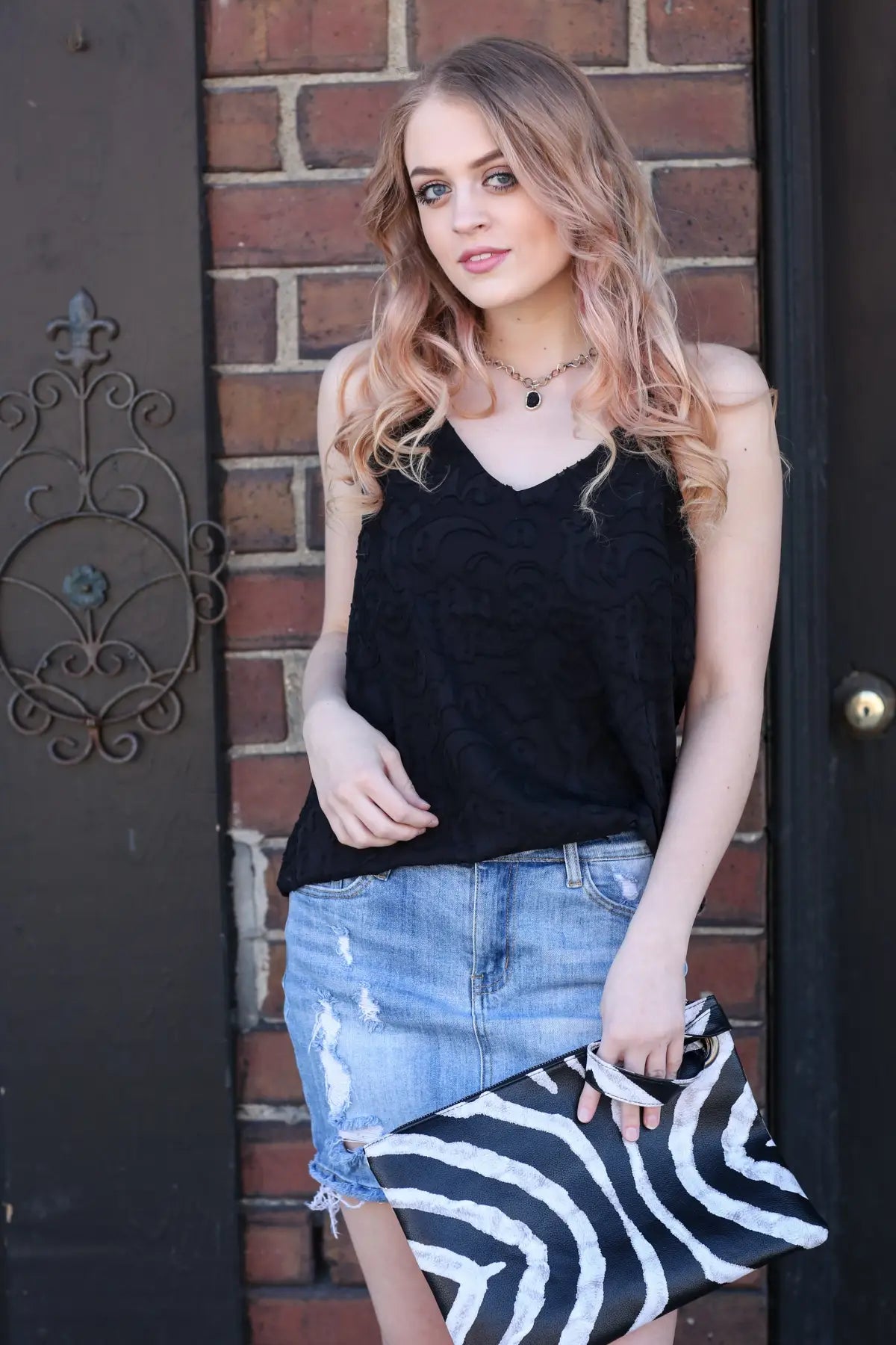 Zebra Clutch - Melissa Jean Boutique