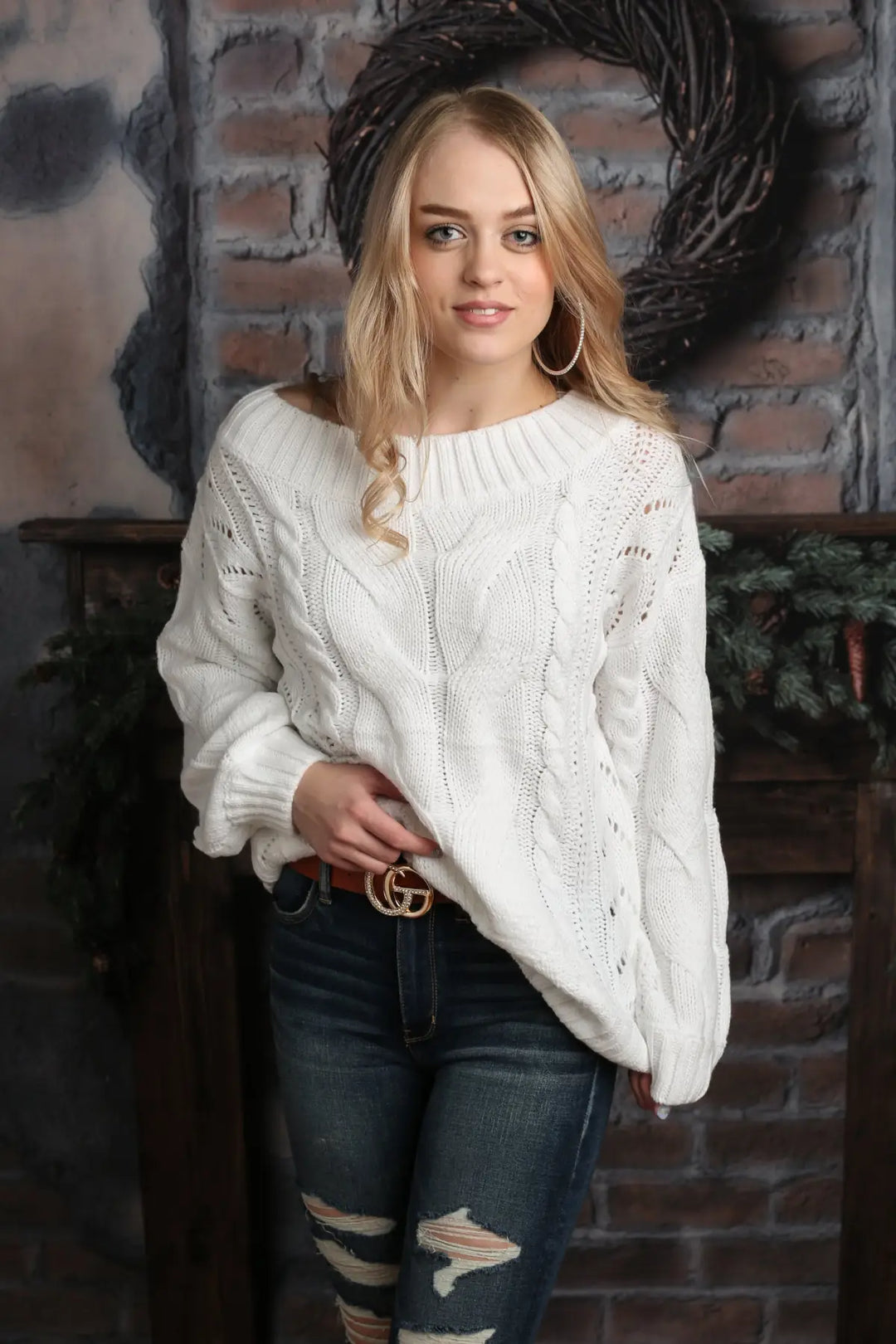 GiGi Rhinestone Cognac Brown Belt - Melissa Jean Boutique