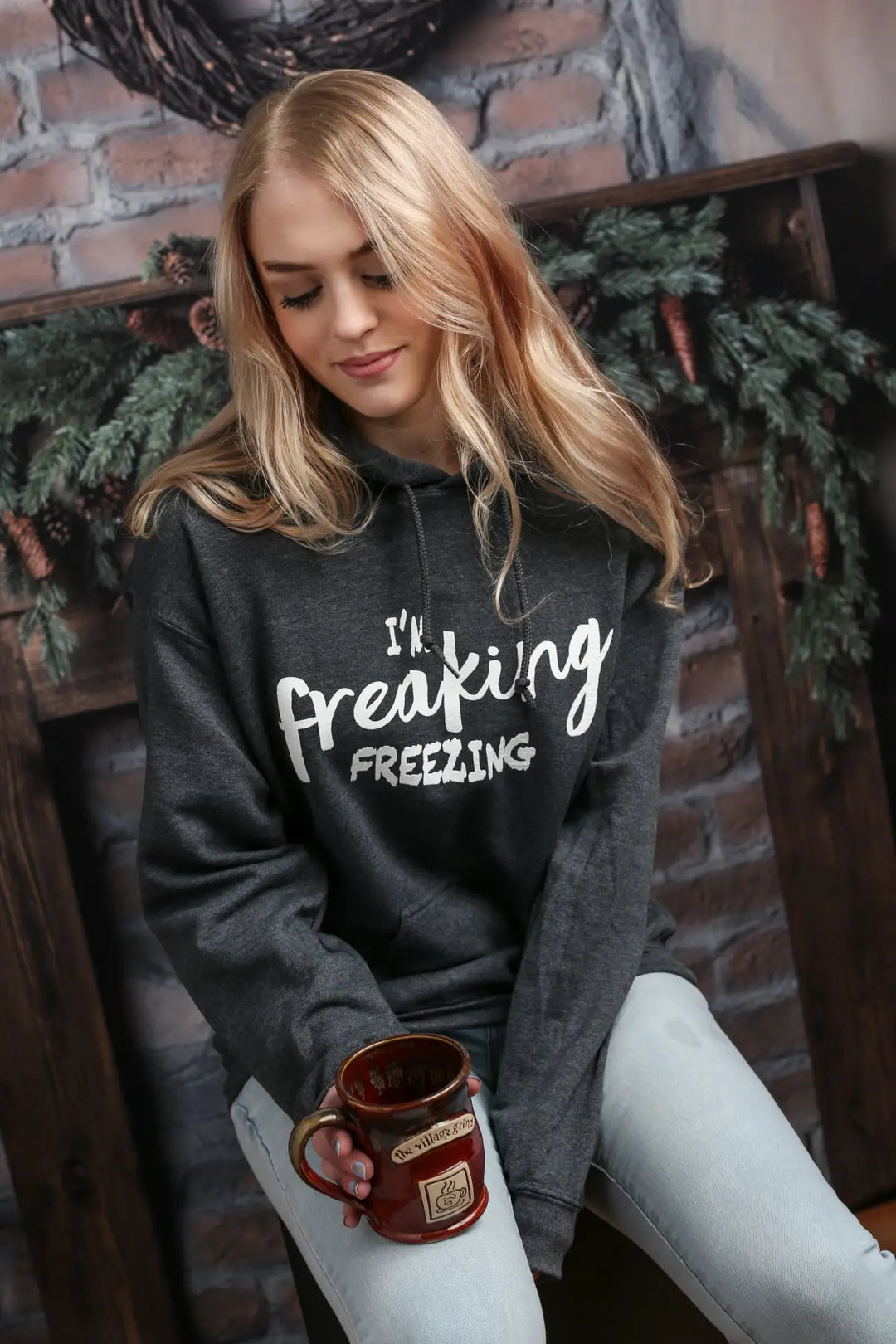 I'm Freaking Freezing! Hoodie - Melissa Jean Boutique