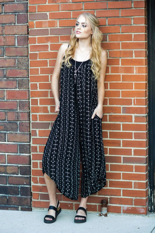 Jillian Black Jumpsuit - Melissa Jean Boutique