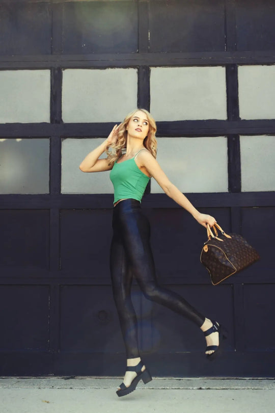 Spanx Black Faux Leather Leggings - Melissa Jean Boutique