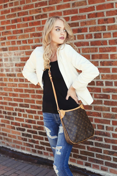 Kick it Up Ivory Blazer Jacket - Melissa Jean Boutique