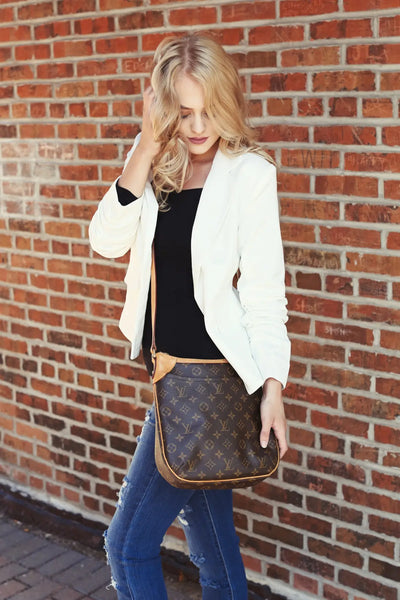 Kick it Up Ivory Blazer Jacket - Melissa Jean Boutique