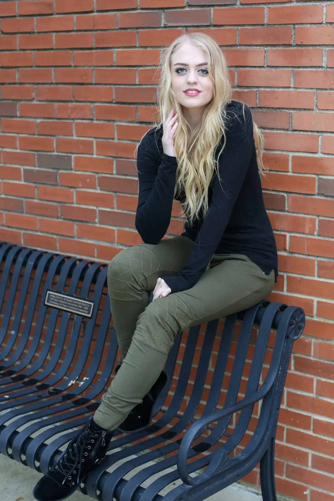 Olive Moto Joggers - Melissa Jean Boutique