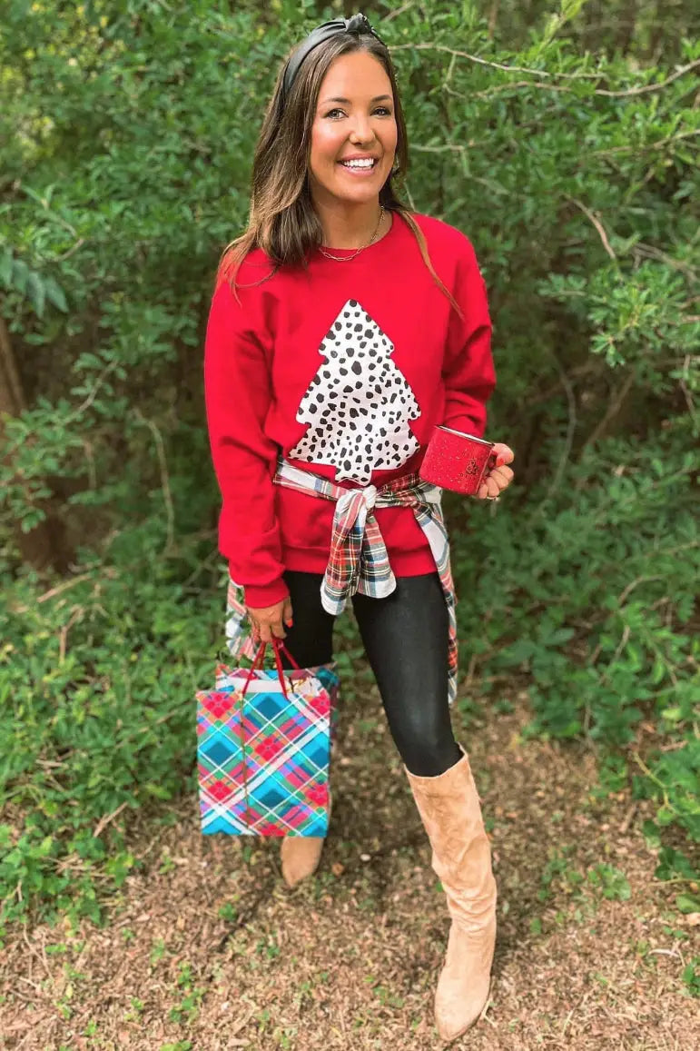 Dalmation Red Sweatshirt - Shirts & Tops