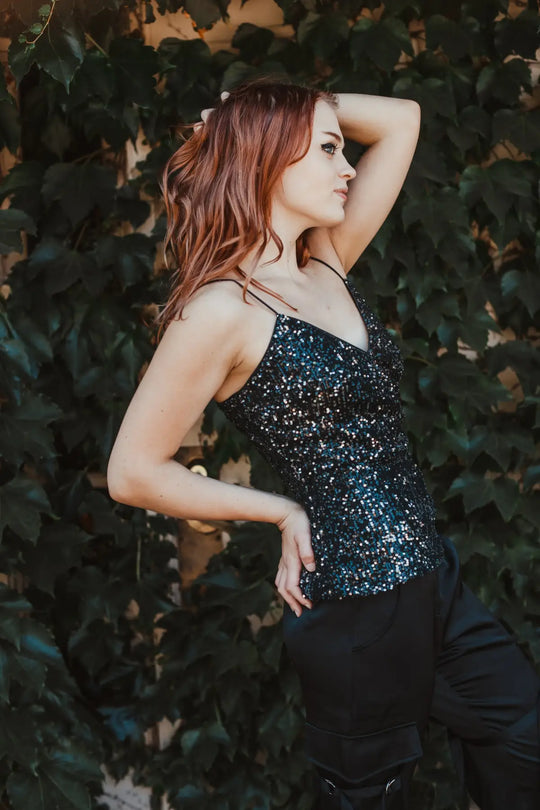 Girls Night Shining Star Sequin Cami Top - Tops